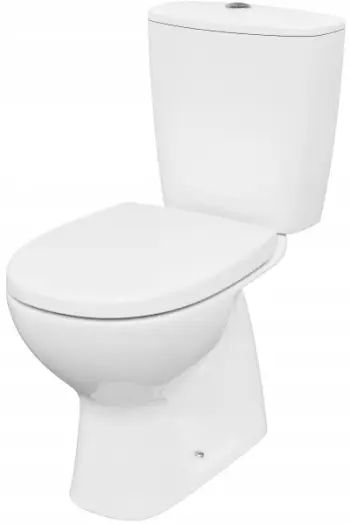 Set WC Cersanit Arteco 685 Compact CleanOn, dalje vertikale, ulëse me mbyllje të butë, i bardhë