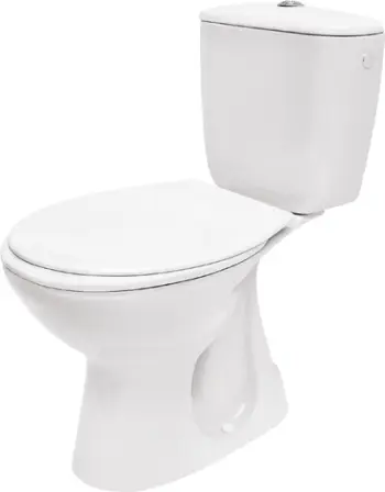 Set WC Cersanit President Compact, dalje vertikale, ulëse antibakteriale, i bardhë