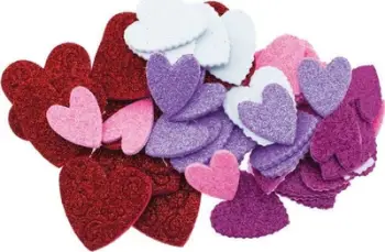 Stickers 3D Brewis Heart, set 64 copë, ngjitës, shumëngjyrësh