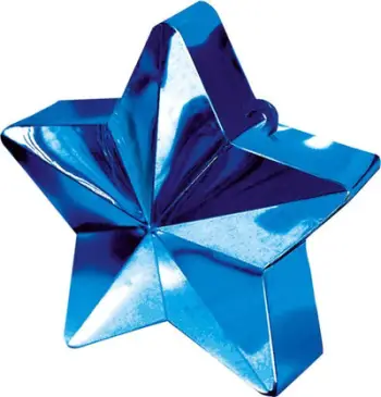 Peshë dekorative tullumbaces Blue Star Balloon Weight, për tavolinë, blu