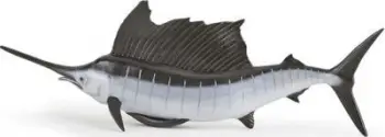 Figurë lodër PAPO Marine Life Pacific Sailfish, PVC, për fëmijë 3+, e hirtë