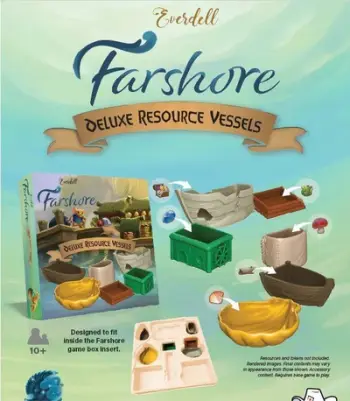 Aksesorë loje tavoline Everdell Farshore Deluxe Resource Vessels, enë 3D për resurse dhe zhetona
