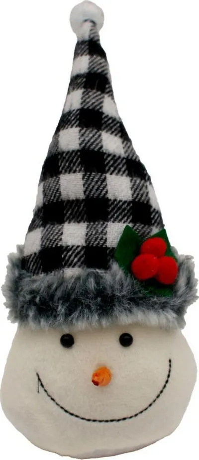 Figurinë dekorative Saska Christmas Snowman, 20cm, dizajn dimëror, shumëngjyrësh - 2