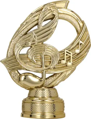 Figurinë dekorative Tryumf B313G, notë muzikore, 9 cm, e artë
