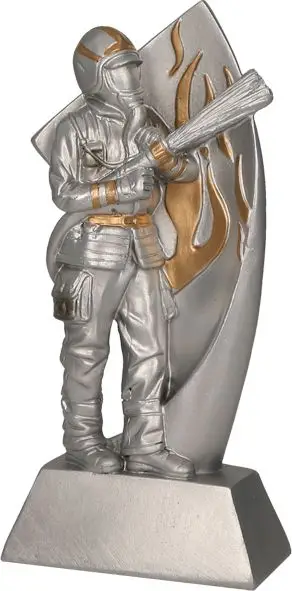 Figurinë dekorative Tryumf Cast Firefighting, 17.5cm, ngjyrë bronzi