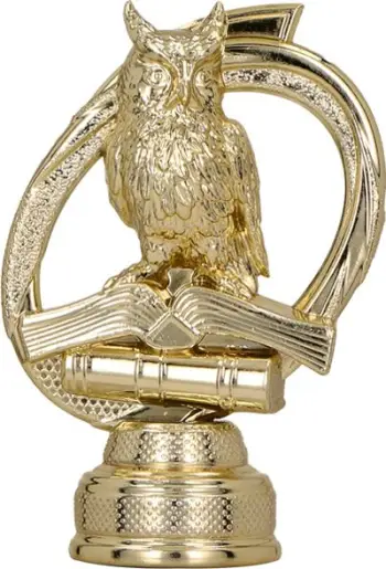 Figurinë dekorative Tryumf T B314, buf shkencor, 9 cm, ngjyrë e artë
