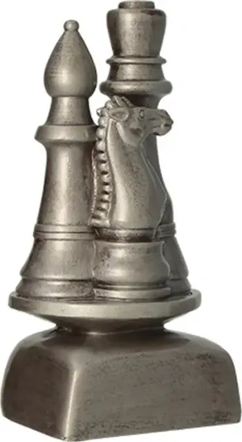Figurinë dekorative Victoria Sport Cast Chess, motiv shahu, ngjyrë e artë
