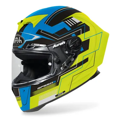 Helmetë Full Face Airoh GP 550 S Challenge, XL, mat neon e verdhë blu e zezë - 1