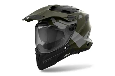 Helmetë integrale Airoh Commander 2 Reveal, ventilim i avancuar, jeshile ushtarake mat - 2