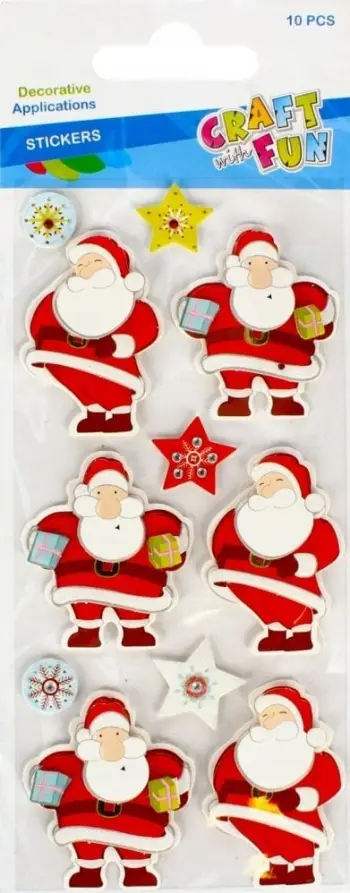 Stikera dekorative Craft with Fun Christmas 480416, motive festive Krishtlindje, shumëngjyrëshe