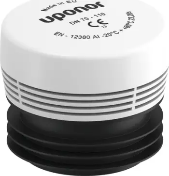Valvul ajrimi kanalizimi Uponor HypAir 70-110, diametër 70-110mm, plastike, gri