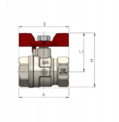 Valvul fluture Arco SENA VA30, 1/2", lidhje FF - 2