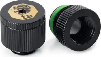 Aksesuar ftohës uji Bitspower Touchaqua, dalje uji G1/4", set 2 copë, i zi