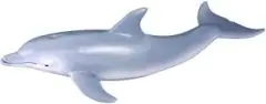 Figurinë Collecta Bottlenose Dolphin, madhësia M, gri