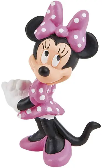 Figurine Bullyland Minnie Mouse, 7 cm, plastike, shumëngjyrëshe