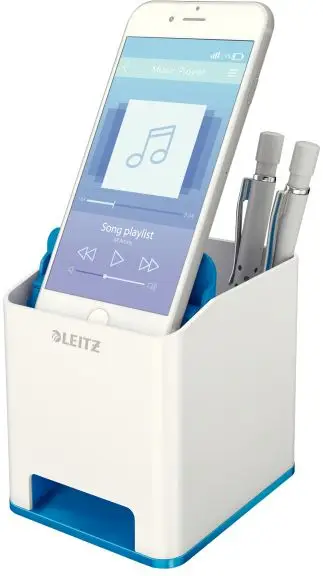 Mbajtëse stilolapsash Leitz, me amplifikues zëri, metalike