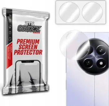 Stikla mbrojtëse GrizzGlass HybridGlass për kamerën Realme 12 4G, mbrojtje xhami hibrid, prerje precize, transparente