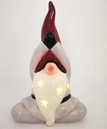 Figurinë dekorative Saska Garden Christmas Santa, LED, 20.5cm, shumëngjyrëshe
