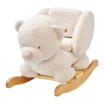 Karrige lëkundëse Nattou Bear Teddy, e kremtë