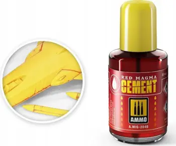 Ngjitës për modele plastike Ammo Mig Red Magma 2046, 30 ml, i kuq