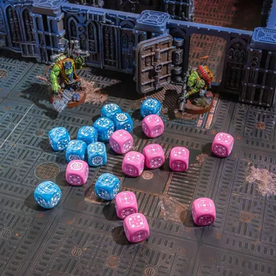 Set zare Q-Workshop Crosshairs Compact D6, 20 copa, 14mm, blu dhe rozë - 3