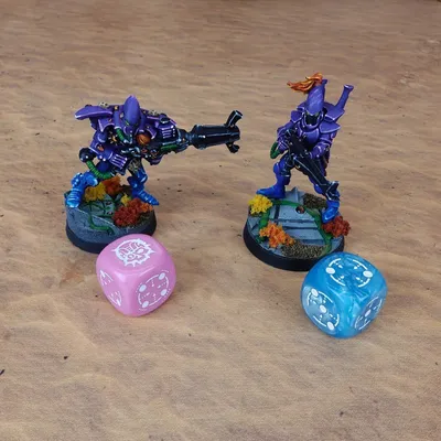 Set zare Q-Workshop Crosshairs Compact D6, 20 copa, 14mm, blu dhe rozë - 4