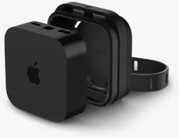 Mbajtëse silikoni Spigen Silicone Fit, për Apple TV 4K 3rd Gen 2022, e zezë