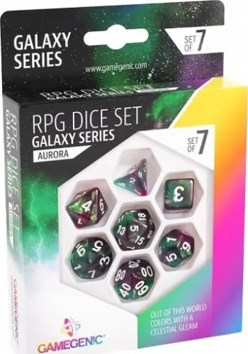 Set zare Gamegenic Galaxy Series Aurora, 7 copë, akrilikë, shumëngjyrësh