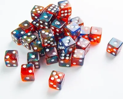 Set zare Gamegenic Galaxy Series D6, 12mm, 36 copë, Mars - 1