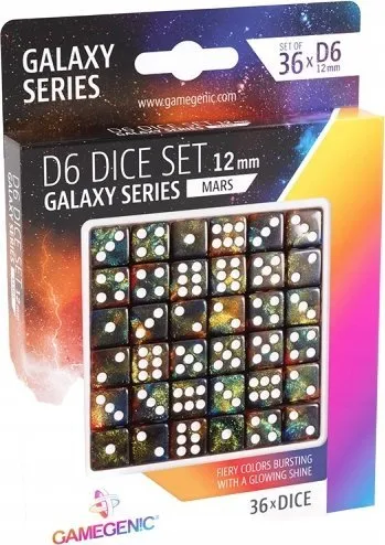 Set zare Gamegenic Galaxy Series D6, 12mm, 36 copë, Mars - 2