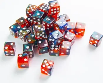 Set zare Gamegenic Galaxy Series D6, 12mm, 36 copë, Mars