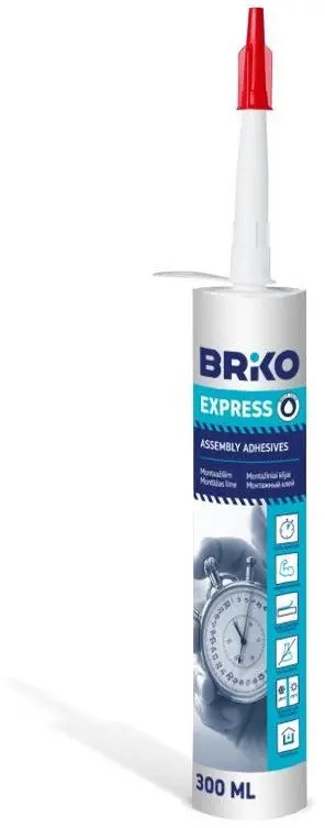 Ngjitës montimi Briko Assembly Glue Express, 300ml, lëngshëm, i bardhë