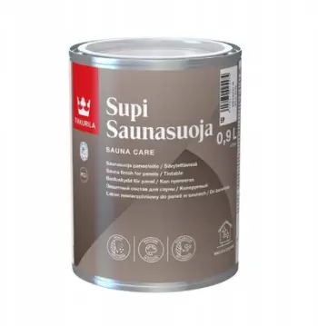 Llak akrilik për sauna Tikkurila Supi Sauna Protection, 0.9L, transparent