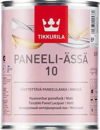 Llak akrilik Tikkurila Paneeli Ässä 10, mat, 0.9L, transparent