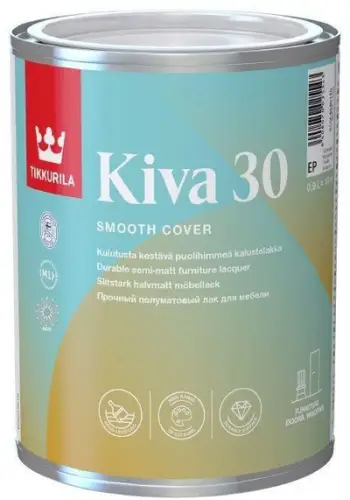 Llak akrilik Tikkurila Kiva Semi Matt 30, 0.9L, GOLDEN OAK
