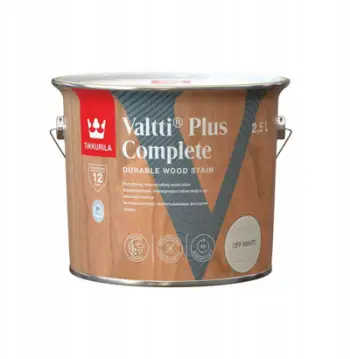Llak bejcë për dru Tikkurila Valtti Plus Complete, 2.5L, për jashtë, Off White