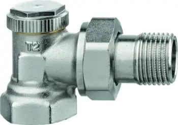 Valvul fundore radiator IMI Hydronic Regutec F, DN15 1/2", këndore, e veshur me nikel