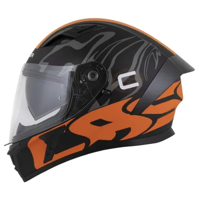 Helmetë integrale Cassida Orbit Multivers, ECE 22.06, me diell, e zezë matte portokalli gri e bardhë, XL - 2