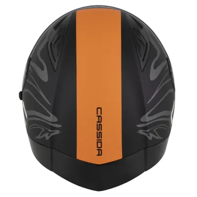 Helmetë integrale Cassida Orbit Multivers, ECE 22.06, me diell, e zezë matte portokalli gri e bardhë, XL - 7