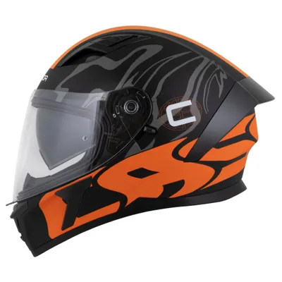 Helmetë integrale Cassida Orbit Multivers, ECE 22.06, me diell, e zezë matte portokalli gri e bardhë, XL - 9