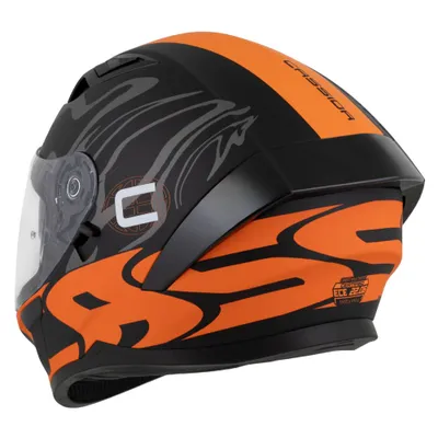 Helmetë integrale Cassida Orbit Multivers, ECE 22.06, me diell, e zezë matte portokalli gri e bardhë, XL - 10