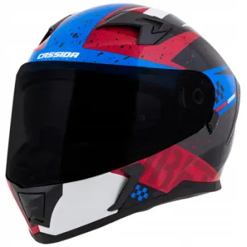 Helmetë integrale moto Cassida 3.0 DRFT, vizor dielli, Pinlock ready, e zezë