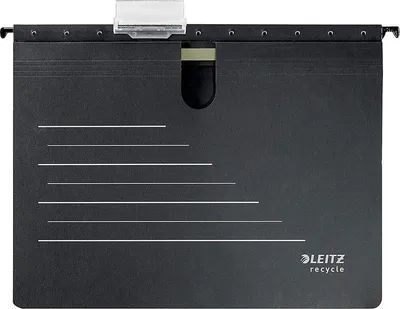 Dosje pezulluese Leitz Alpha Recycle, A4, e zezë - 1