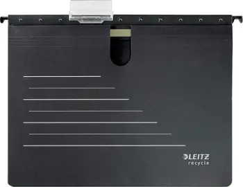 Dosje pezulluese Leitz Alpha Recycle, A4, e zezë