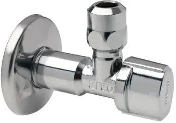 Rubinet këndor Arco CU10, 1/2M x 3/8, 1/4 rrotull, argjend