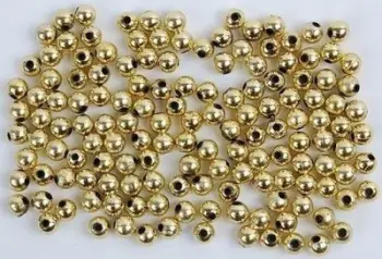 Rruaza FANDY Beads ABC, 6 mm, 30 g, ngjyrë ari
