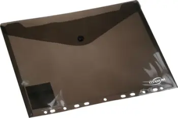 Dosje plastike Titanum Envelope A4, euro-perforim, e zezë