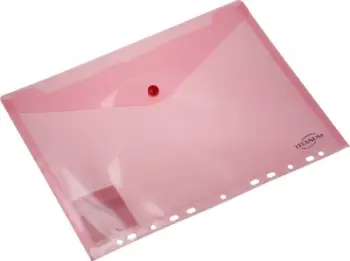 Dosje plastike Titanum PP A4, me perforim euro, e kuqe