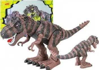 Figurine dinosauri Lean Sport Tyrannosaurus Rex, me bateri, me drita dhe zë, kafe