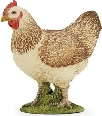 Figurinë lodër PAPO Farmyard Friends Red Hen, PVC, pule, e kuqe